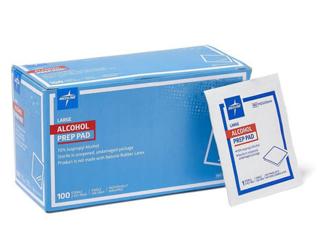 Image of Alcohol Prep Pad, 2-Ply, Large - Box of 100