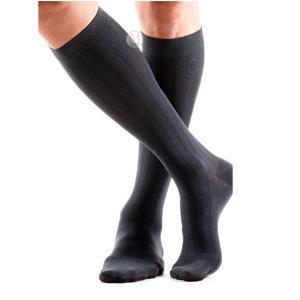 Image of Men's CasualWear Knee-High 15-20mmHg Compression Socks Large, Black
