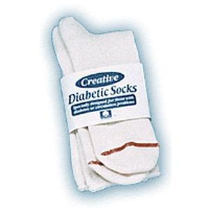 Image of Men's Diabetic Sock Size 10 - 13, White