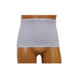 Image of Men's Wrap/Brief with Open Crotch and Built-in Ostomy Barrier/Support Gray, Center Stoma, Medium 36-38
