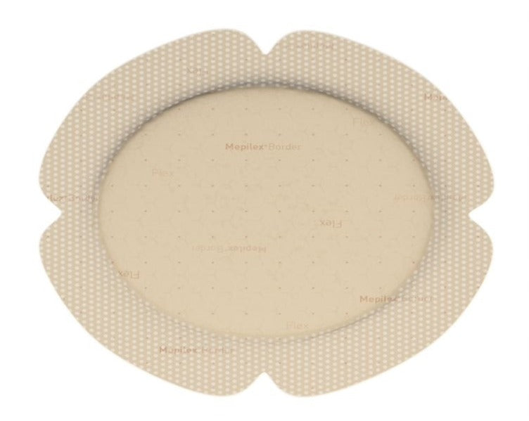 Image of Mepilex Border Flex Self-Adherent Soft Silicone Foam Dressing