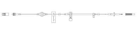 Image of Microbore Tubing Non Vented Bag Spike With Intergal Anti-Siphon Valve Non-DEHP Tubing, Latex-Free