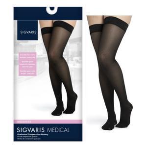 Image of Midsheer Thigh-High with Grip-Top, 20-30, Small, Long, Closed, Black