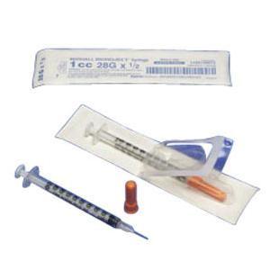 Image of Monoject SoftPack Insulin Syringe 28G x 1/2", 1 mL (100 count)