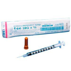 Image of Monoject SoftPack Tuberculin Syringe with Detachable Needle 25G x 5/8", 1 mL (100 count)