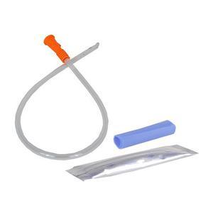 Image of MTG Hydrophilic Coude Tip Catheter, 14 Fr, 16" Vinyl Catheter with Sterile Water Sachet and Handling Sleeve