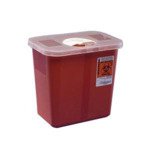 Image of Multi-Purpose Sharps Container with Hinged Rotor Lid 3 Gallon