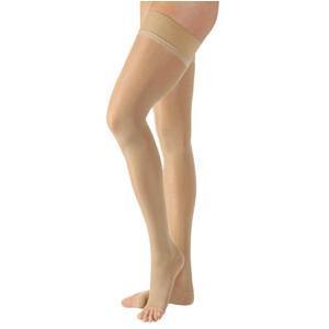 Image of Natural Rubber Thigh-High, 30-40, Small, Average, Short, Open, Beige