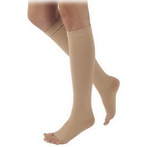 Image of Natural Rubber Thigh-High Stockings with Grip-Top Size M3, Natural