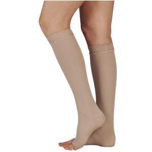 Image of Naturally Sheer Knee-High, 20-30, Open Toe, Beige, Size 3