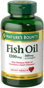 Image of Nature's Bounty Fish Oil with Omega-3 and Omega-6 Softgels, 1200mg, 120 ct
