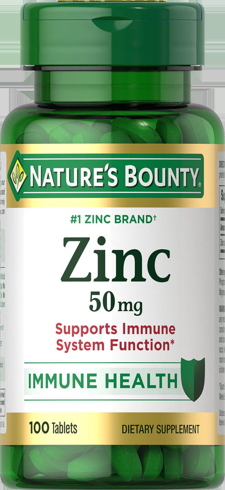 Image of Nature's Bounty Zinc Caplets, 50mg, 100 ct