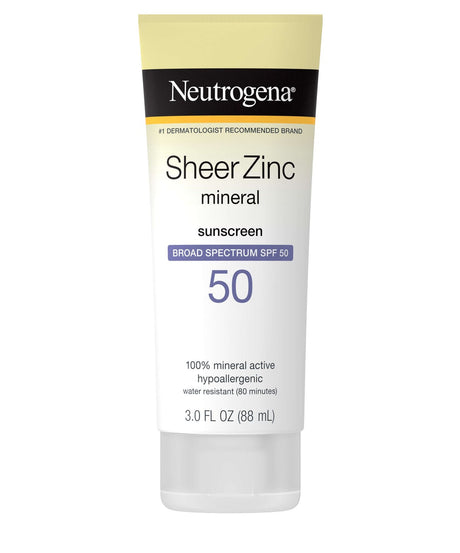 Image of Neutrogena® Sheer Zinc™ Face Sunscreen Lotion, Broad Spectrum, SPF 50, 2 fl oz