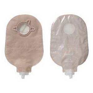 Image of Hollister New Image Two-Piece Urostomy Pouch, 1-3/4" Flange, 9" L, Anti-Reflux, Transparent