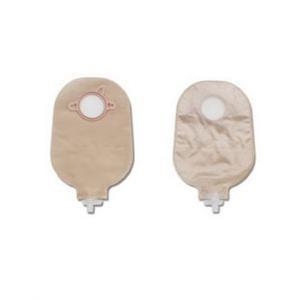 Image of Hollister New Image Two-Piece Urostomy Pouch, 1-3/4" Flange, 9" L, Anti-Reflux, Ultra Clear