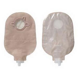 Image of Hollister New Image Two-Piece Urostomy Pouch, 2-1/4" Flange, 9" L, Anti-Reflux, Transparent