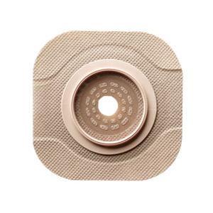 Image of Hollister CeraPlus Up to 1-1/4" Cut-to-Fit Flat Skin Barrier with Tape, 1-3/4" Flange Green, Filter, Integrated Filter