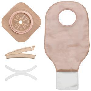 Image of Hollister New Image Two-Piece Non-Sterile Drainable Colostomy/Ileostomy Kit 3-1/2" Stoma Opening, Integrated Closure, Ultra Clear