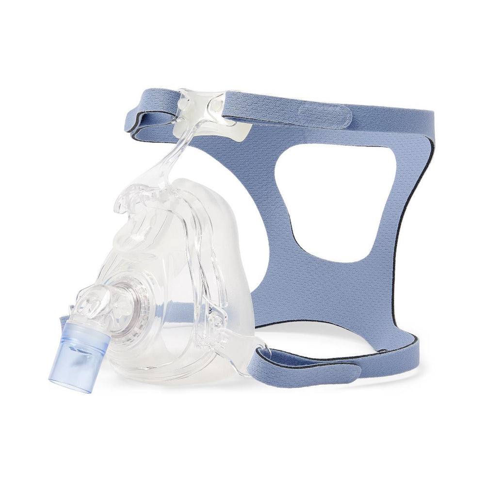 NIV FullFace Mask with Headgear, Antiasphyxia Valve, Nonvented, Size