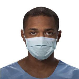 Image of Kimberly Clark Prof Non-sterile Procedure Mask with Earloops, Blue, Latex-free, Pleat-style