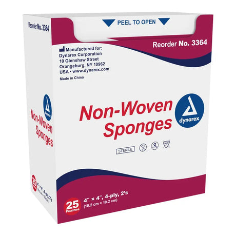 Image of Non-Woven Sponges 2" x 2", 4-Ply, Sterile 2's