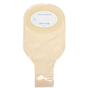 Image of Nu-Flex 1-Piece Adult Drainable Pouch Opaque Pre-Cut 1-3/4" x 3-1/4" Oval With Barrier, Convex, Roll-Up