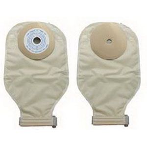 Image of Nu-Flex Adult Drain Pouch With Border1-1/8" Pre-Cut Opening Convex, Roll-Up