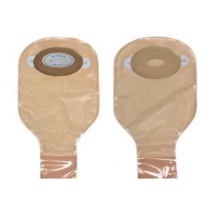 Image of Nu-Flex Adult Post-Op Drain Pouch Custom Pre-Cut 1" x 1-1/8" With Barrier, Roll-Up, Convex