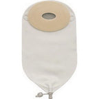 Image of Nu-Flex Adult Post-Op Oval Urine Pre-Cut Pouch, 3/4" X 1-1/2" Flutter Valve Deep Convex 24 oz.