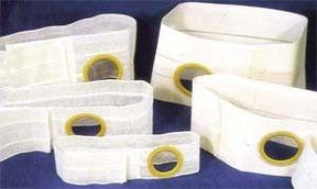 Image of Nu-Form Beige Support Belt 3-1/2" Center Opening 6" Wide 47" - 52" Waist 2X-Large