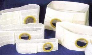 Image of Nu-Form Beige Support Belt 3-1/2" Center Opening 6" Wide 47" - 52" Waist 2X-Large