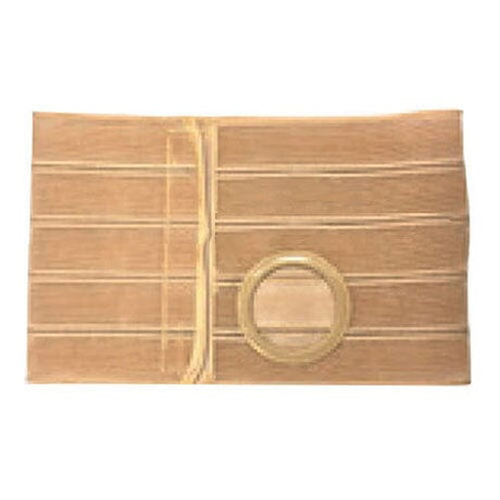 Image of Nu-Hope Nu-Form™ Support Belt, 3-1/2'' Stoma, 9'' Wide, Left, 1-1/2'' From Bottom, Contoured, Prolapse Strap, 2XL (47'' to 52'' Waist), Beige