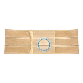 Image of Nu-Hope Nu-Form™ Support Belt, Original Flat Panel, 2-3/4" Stoma, 9" Wide, Left, 1" From Bottom, Prolapse Strap, Large (36" to 41" Waist), Beige