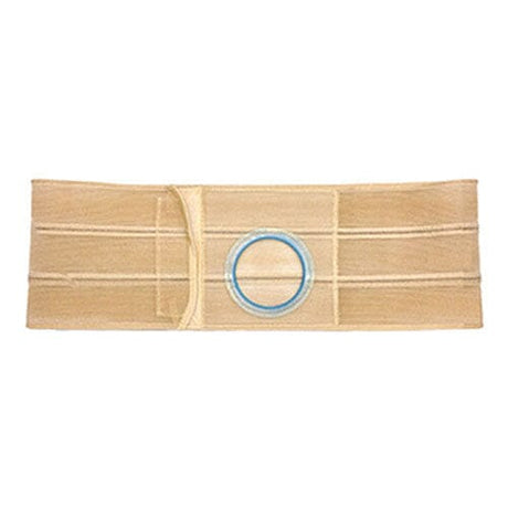 Image of Nu-Hope Nu-Form™ Support Belt, Original Flat Panel, 2-3/4" Stoma, 9" Wide, Left, 1" From Bottom, Prolapse Strap, Large (36" to 41" Waist), Beige