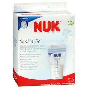Image of Nuk Seal `n Go Breast Milk Storage Bags & Disposable Bottle Liners (50 Count)