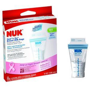 Image of Nuk Seal 'N Go Breast Milk Storage Bags