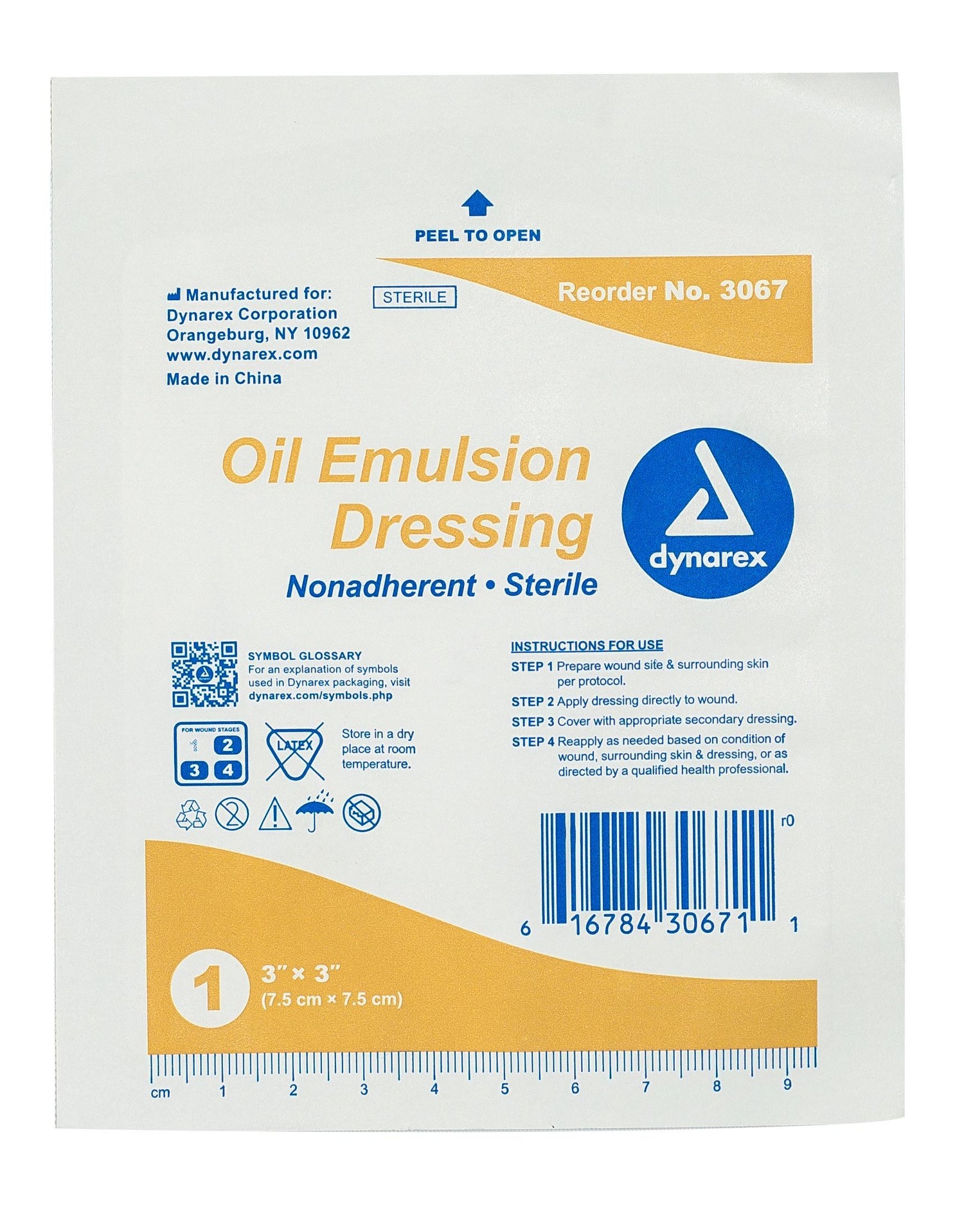 oil emulsion dressing Curad Sterile Gauze 3 inchx8 inch 3 Pack 108 Each / Box This dressing is specifically designed for wounds where sticking is a concern Oil Emulsion Dressing 3" x