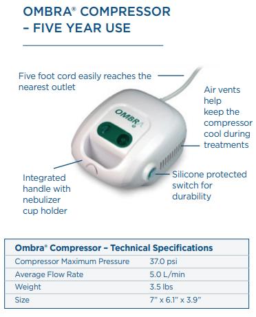 Image of Ombra® Compressor Kit With MC 300® Reusable Nebulizer