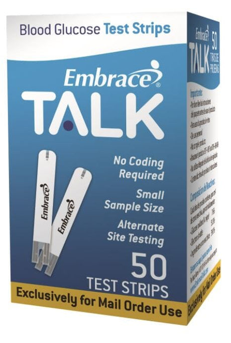Image of Omnis Health Embrace TALK 50ct Mail Order Test Strips, 50 Count