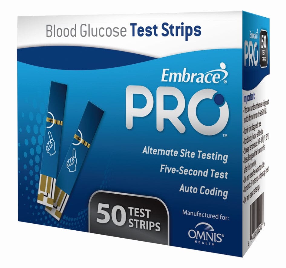 Omnis Health Embrace® PRO™ Blood Glucose 50 ct. Test Strips Save Rite Medical