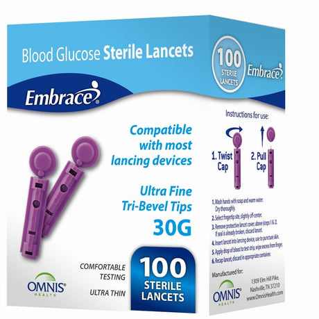 Image of Omnis Health Embrace® Ultra Fine Lancets 30G