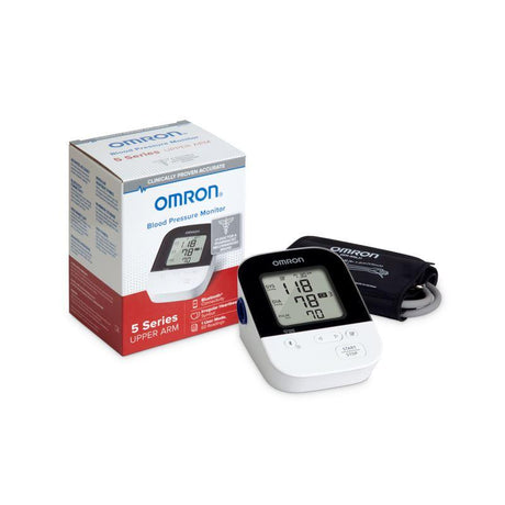 Image of Omron 5 Series® Upper Arm Blood Pressure Monitor, 4.2'' x 5.7'' x 3.4''
