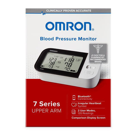 Image of Omron 7 Series® Upper Arm Blood Pressure Monitor, 7.5'' x 4.7'' x 3.3''