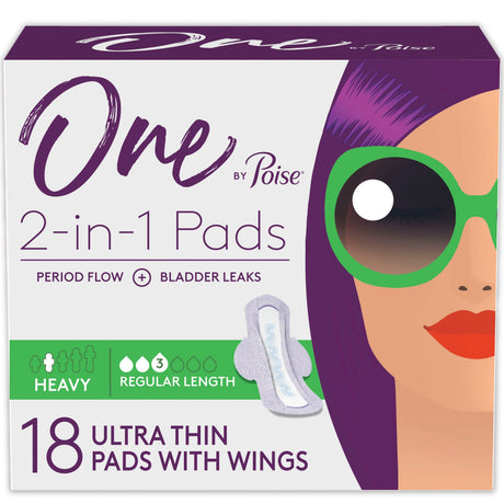 Image of One by Poise Supreme Ultrathin Heavy Wing Pad, 18 ct