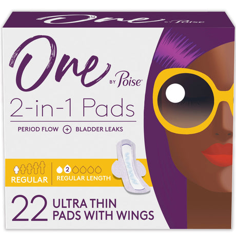 Image of One by Poise Supreme Ultrathin Regular Wing Pad, 22 ct
