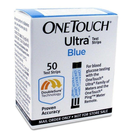 Image of OneTouch Ultra Blue Blood Glucose Test Strip (50 count)