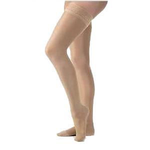 Image of Opaque Women's Thigh-High Firm Compression Stockings Medium, Natural