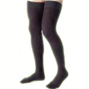 Image of Opaque Women's Thigh-High Moderate Compression Stockings Medium, Black