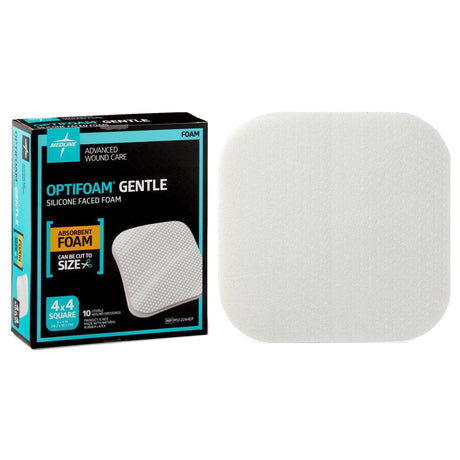 Image of Optifoam® Gentle Silicone-Faced Foam Dressing, 4" x 4"