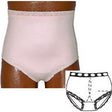 Image of OPTIONS Ladies' Basic with Built-In Barrier/Support, Soft Pink, Center Stoma, XX-Large 11-12, Hips 47" - 50"